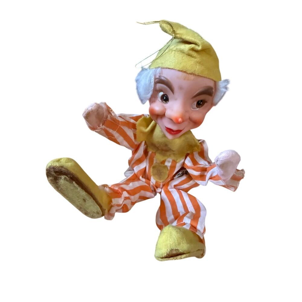 1967 Kamar‎ doll striped clown pointed hat made in japan
